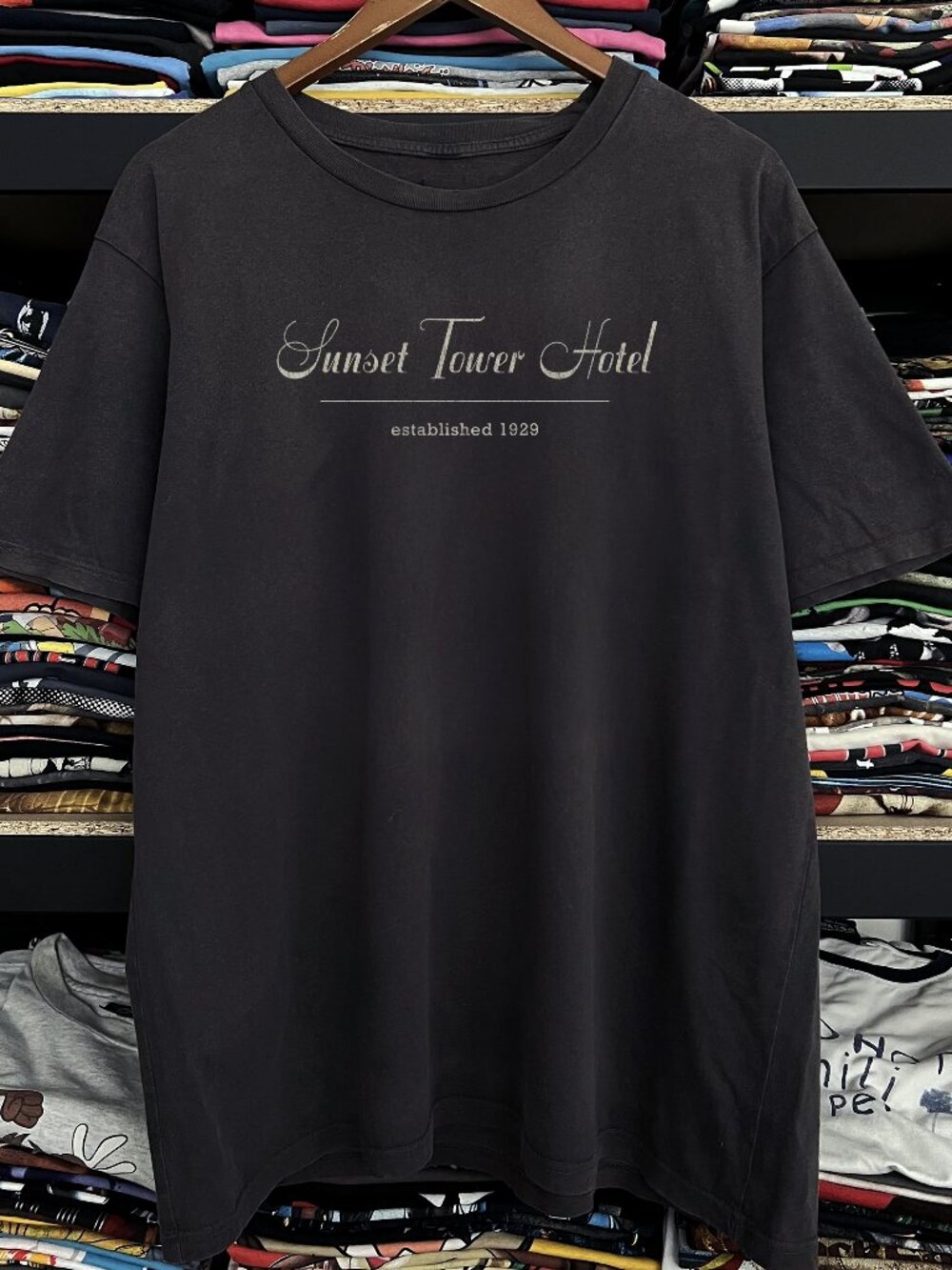Sunset Tower Hotel Washed Black Tee